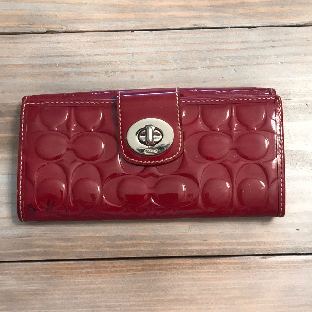 Coach Wallet red pallet leather